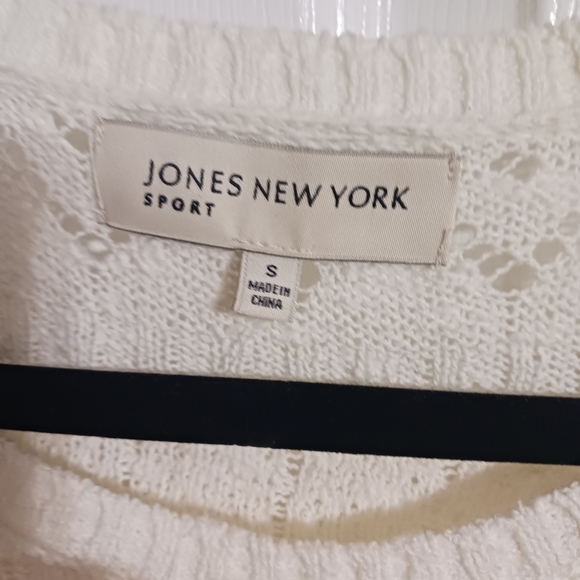 Jones of New York White EyeLet Sweater NWT - Picture 4 of 7